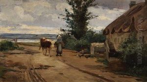 Paysanne Et Sa Vache