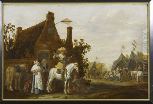 Cavaliers Devant L'auberge (in 2 Parts) - view 1