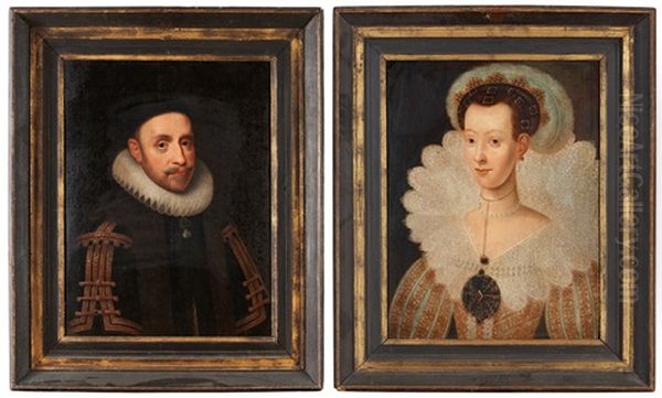 Konung Gustaf Ii Adolf Och Drottning Maria Eleonora (pair) - view 1