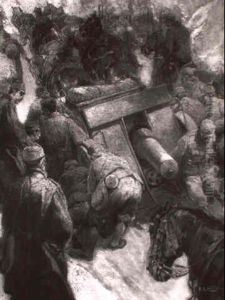 Feldhaubitzen In Den Karpathen K,mpfen by Rudolf August Hoeger