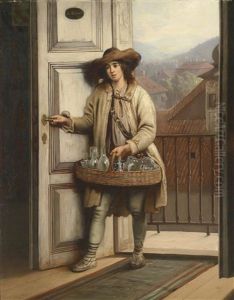 Slovakischer Glasverkaufer by Anton Hoelperl