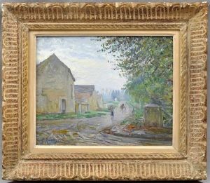 Dorfstrasse Bei Trubem Wetter by Paul Hoeniger