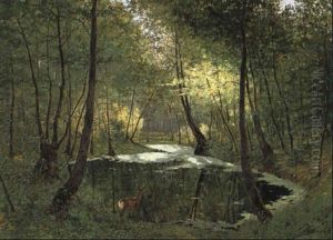 Rehgeiss Am Waldteich by Max Hoenow