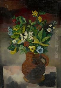 "blumenvase" by Heinrich Hoerle