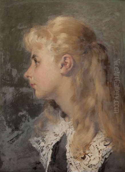 Jeune Fille Regardant De Cote - view 1