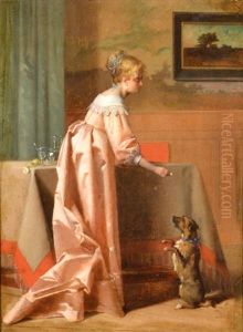 Woman With Her Dog Woman With Her Dog