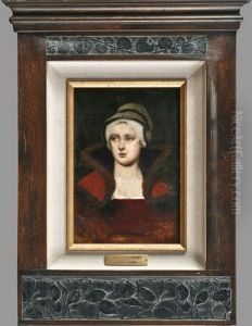 Portrait Einer Dame Mit Haube Und Stehkragen by George Von Hoesslin