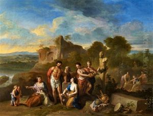 Landschaft Mit Mythologischer Szene by Gerard Hoet