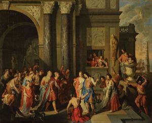Le Roi Priame Recoit Paris Et Helene A Sa Cour A Troie (collab. W/studio) by Gerard Hoet