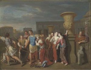 Achilles With The Daughters Of Lycomedes by Gerard Hoet