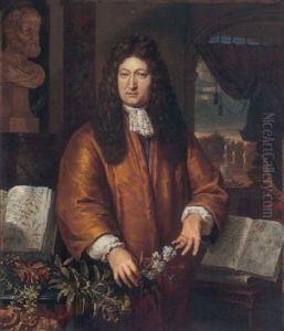 Portrait Of The Botanist Jan Commelin by Gerard Hoet