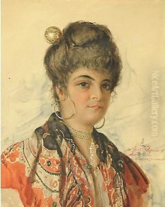 Giovane Con Orecchini by Giuseppe Barison