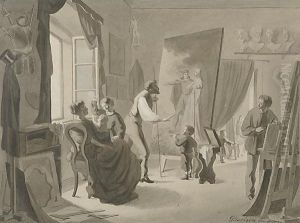 Il Gio Vane Artista Nello Studio Di Carl Haase by Giuseppe Barison
