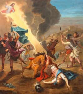 De Bekering Van De Heilige Paulus Op Weg Naar Damascus