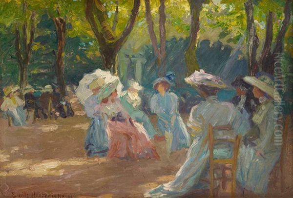 Elegantes Dans Un Parc Parisien - view 1