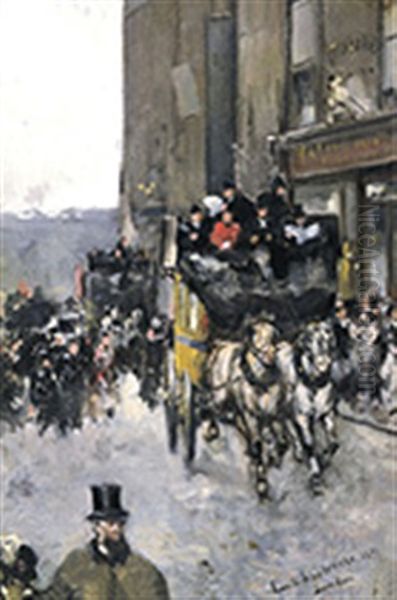 Straatscene Te London - view 1