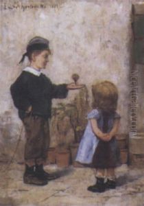 Le Jeu De Toupie by Emile Hoeterickx