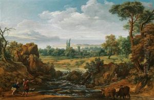 Eine Weite Italienische Landschaft