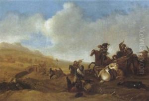 Scontro Di Cavalleria by Nicolas de Hoey the Younger