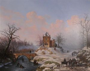 Winter Landscape With Animated Scenes Winter Landscape With Animated Scenes