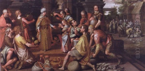 Joseph Distributing The Harvest To The Egyptians And Benjamin Being Presented To His Brother - view 1