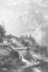 Gebirgslandschaft Mit Muhle
