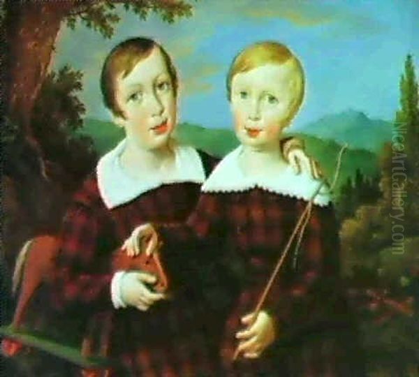 Bildnis Der Erzherzoge Franz Joseph Und Maximilian - view 1