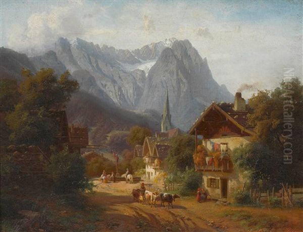 Der Florianplatz In Partenkirchen - view 1