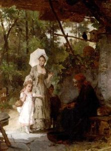Visiting The Wise Old Lady by Carl Heinrich Hoff the Elder