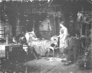 The Dying Cavalier by Carl Heinrich Hoff the Elder