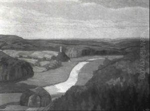 Herbstliche Donaulandschaft Bei Sigmaringen by Luise Hoff