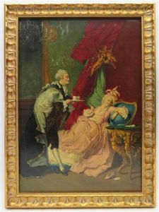 Galante Szene Mit Rokokodame