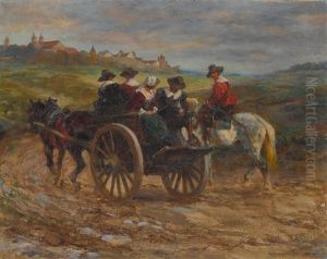 Musketiere Mit Einer Magd