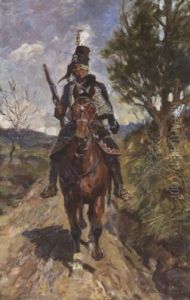 Husar Auf Patrouille by Anton Hoffmann
