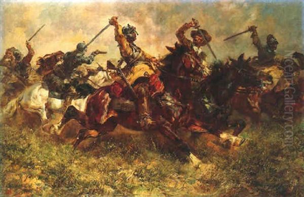 A Cavalry Skirmish - view 1