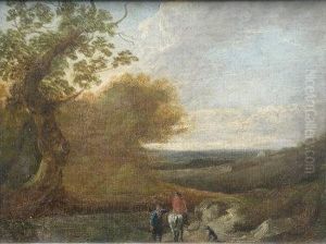Travellers On A Country Road by Benjamin Barker