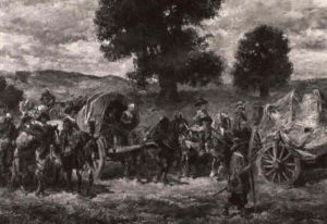 Soldatenzug Im Mittelalter by Anton Hoffmann