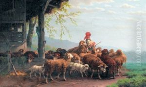 Der Schafstall by Carl Heinrich Hoffmann