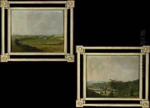 Ansicht Von Schloss Ebersdorf, Sachsen (+ Ansicht Von Schloss Hirschberg An Der Saale, Sachsen; Pair) by Charles C. Hoffmann