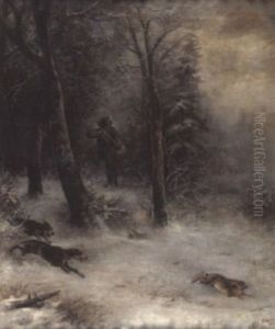 Hasenjagd by Franz Jakob Hoffmann