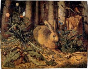 A Hare In A Forest by Hans Hoffmann