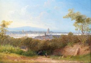 Blick Von Suden Auf Frankfurt Mit Sachsenhausen Im Vordergrund, Im Hintergrund Der Taunus Mit Feldberg