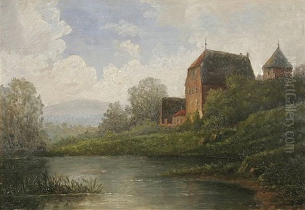 Muhle An Der Nidda Bei Praunheim, Im Hintergrund Der Feldberg Im Taunus - view 1