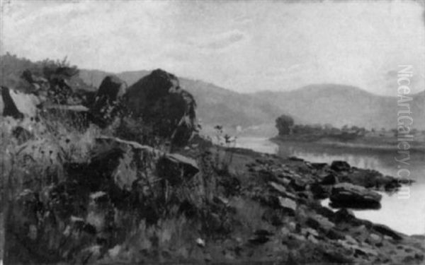 Sommerliche Landschaft An Einem Flus - view 1