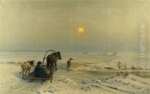Return To The Snowy Village by Oskar Adolfowitsch Hoffmann