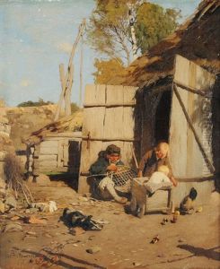 Estlandisches Gehoft by Oskar Adolfowitsch Hoffmann