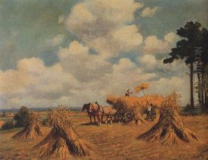 Summer Harvest by Oskar Adolfowitsch Hoffmann
