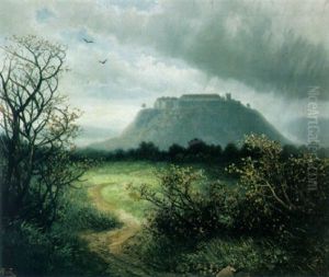 Blick Auf Die Bergfestung Hohenasperg by Robert Hoffmann