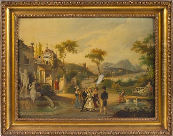 Untitled (scene With Figures In Regency Dress) - view 1