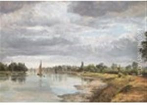 A View Of The Thames At Twickenham by Thomas Christopher Hofland